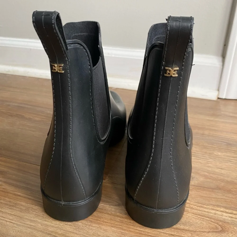 Sam Edelman Black Ankle Rain Boots-Size 11
